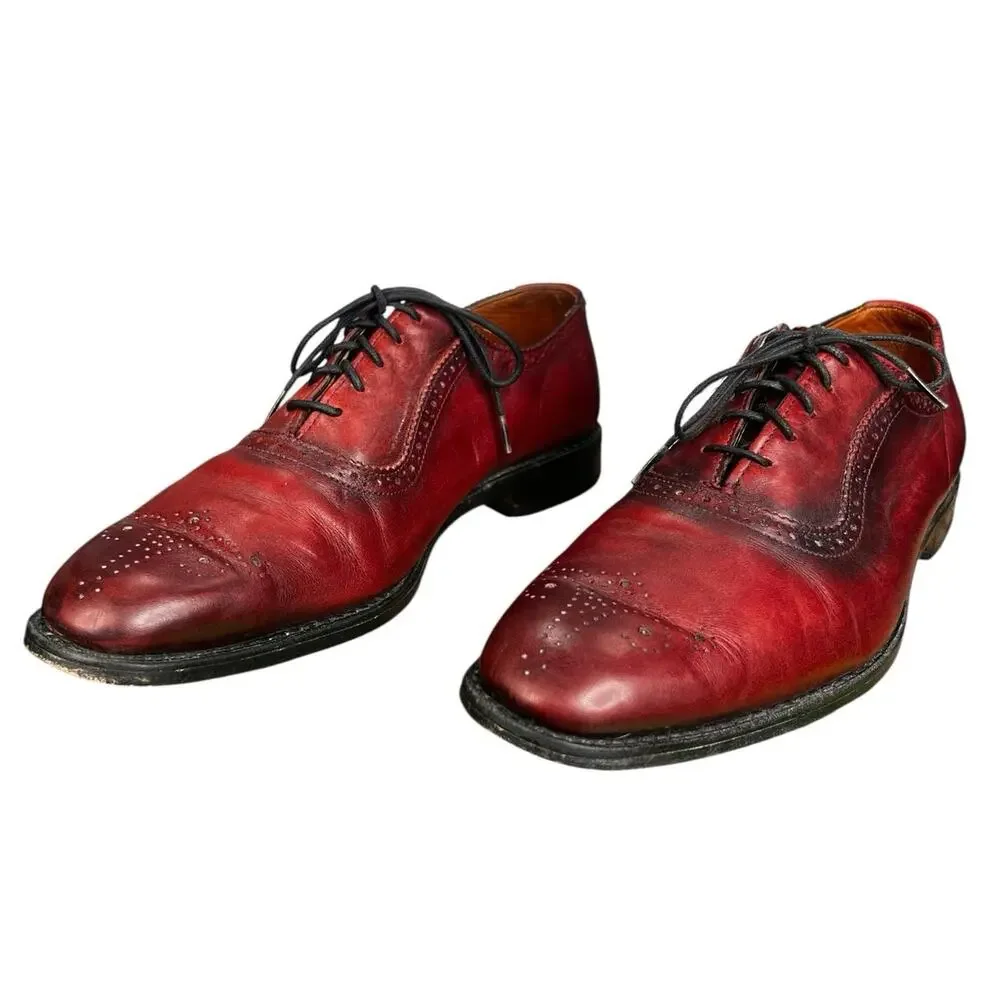 Allen Edmonds Men’s Cornwallis Burgundy Leather Lace Up Oxford Size US 9 D